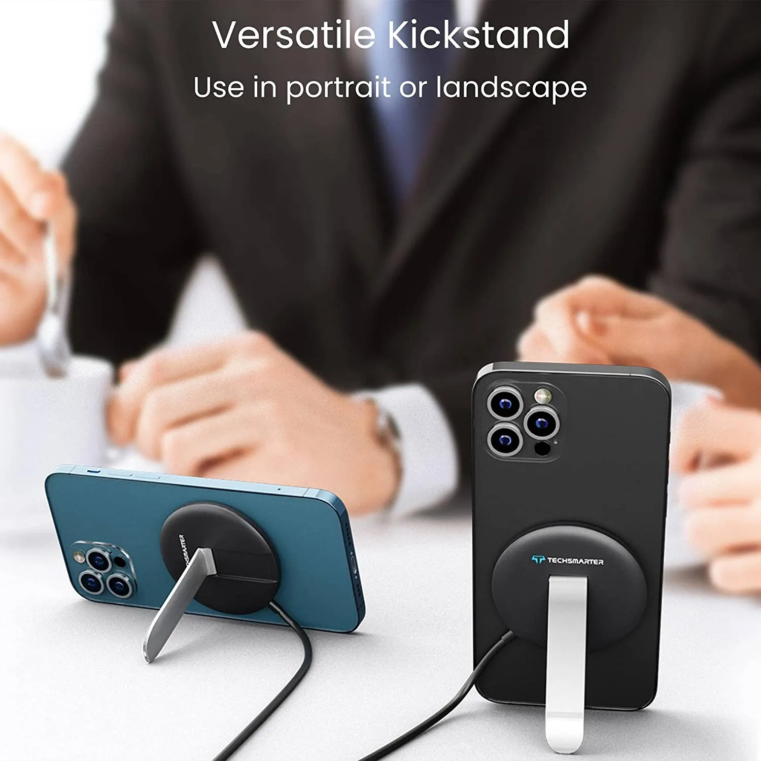 MagBoost Wireless Charging Stand with Kickstand