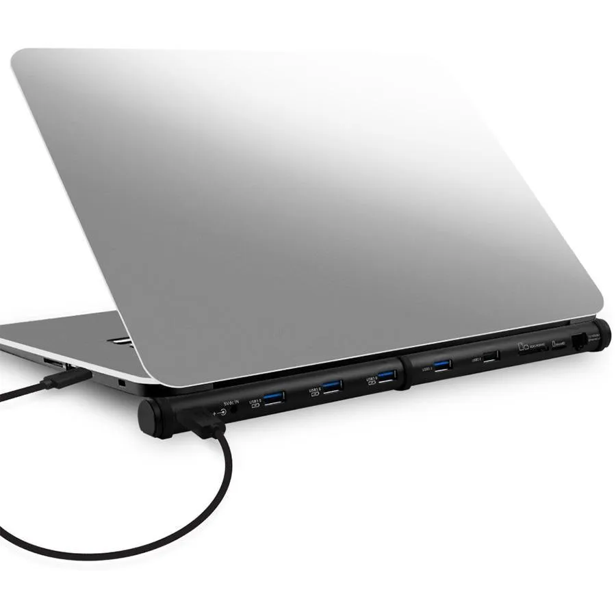 Mbeat M-Sleek Docking Station For Notebook And Macbook Black Aluminium