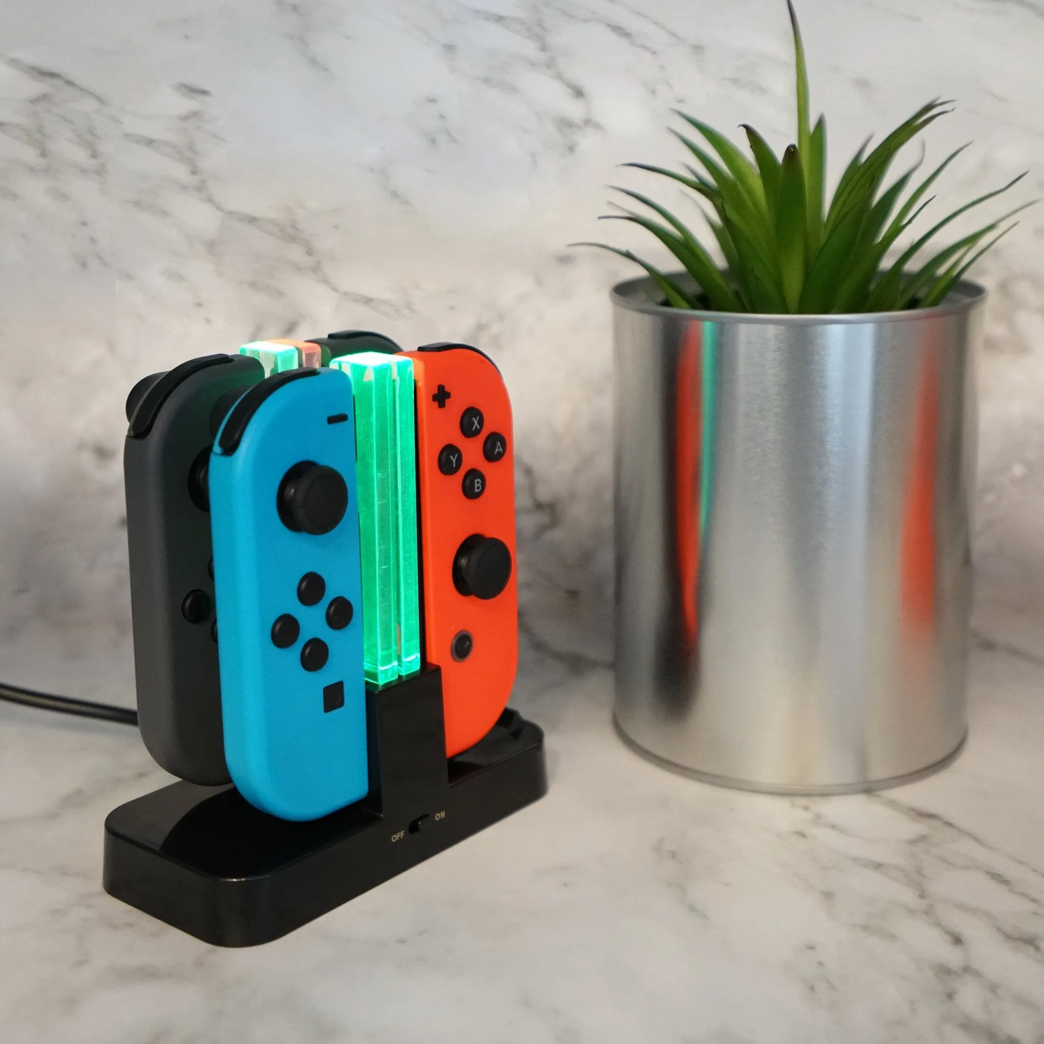 Mobilesteri 4-in-1 Joy-Con Charging Dock For Switch Controllers