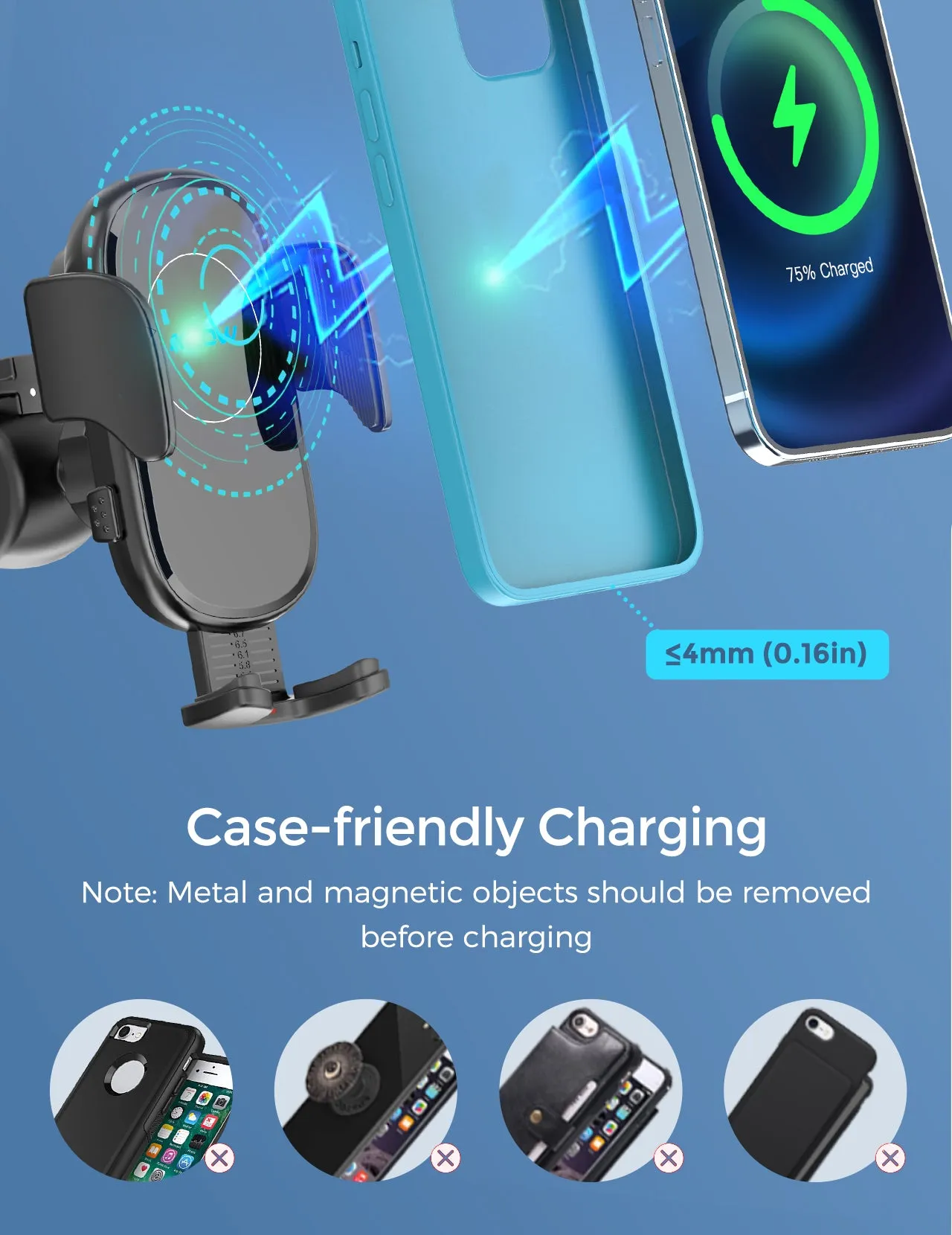 Mpow CA166A Wireless Car Charger