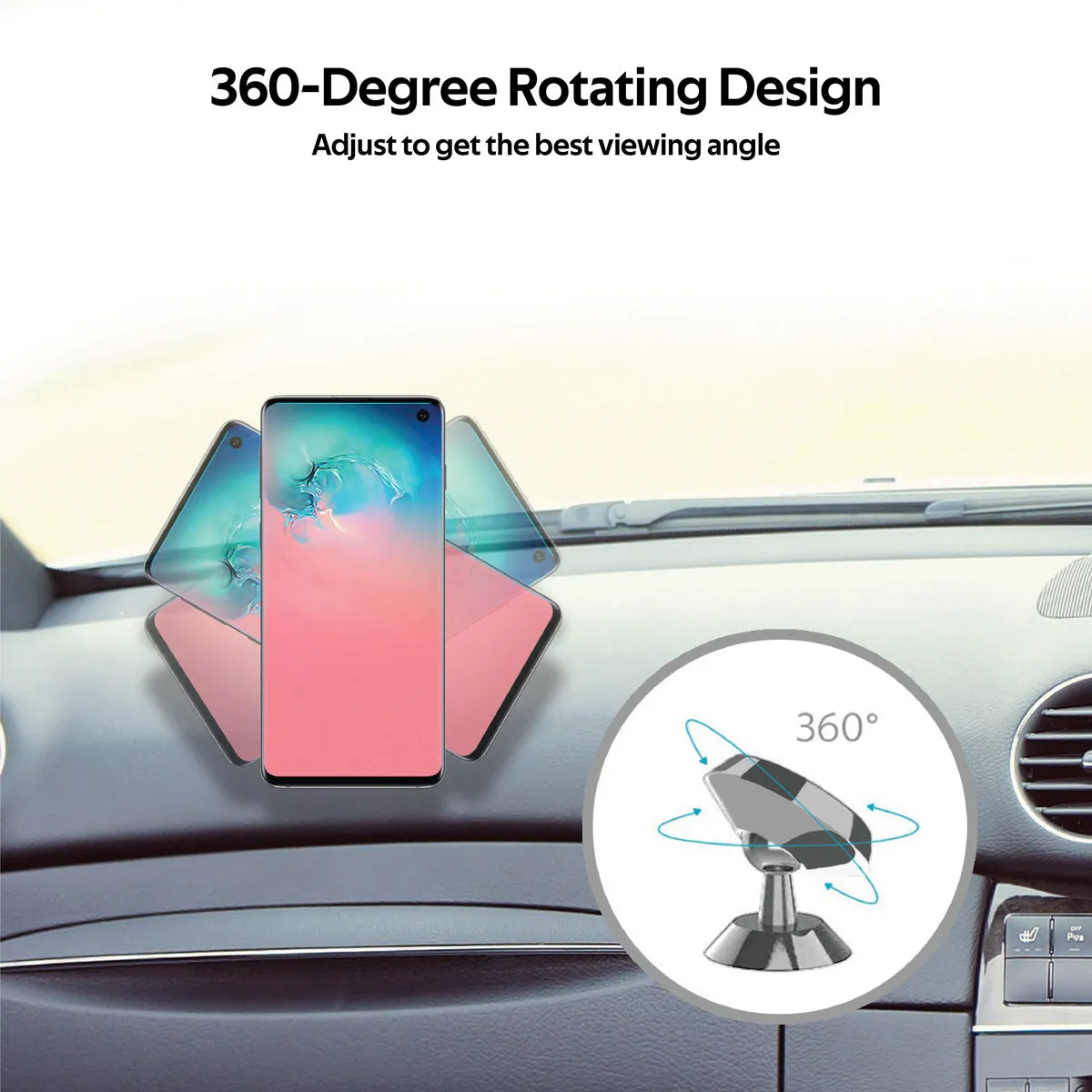 Multi-Angle 360 Degree Metallic Magnetic Mount