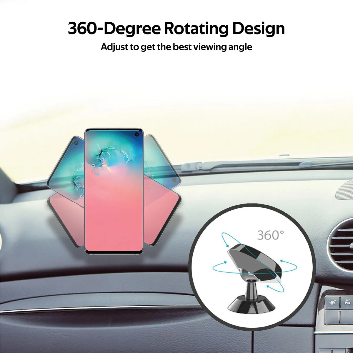 Multi-Angle 360 Degree Metallic Magnetic Mount