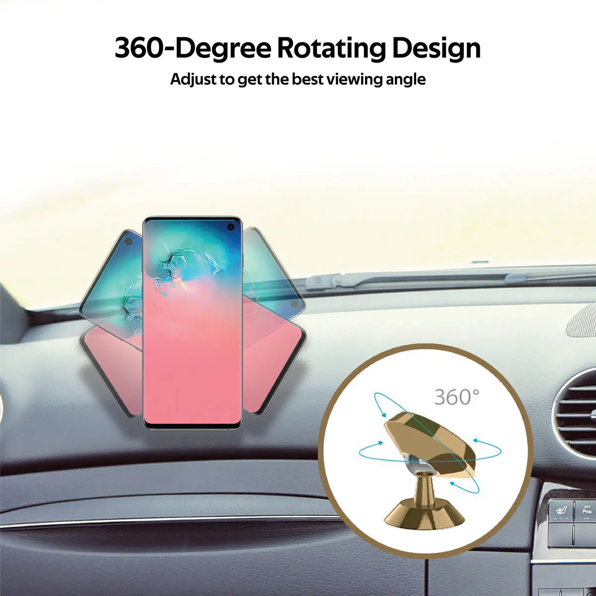 Multi-Angle 360 Degree Metallic Magnetic Mount