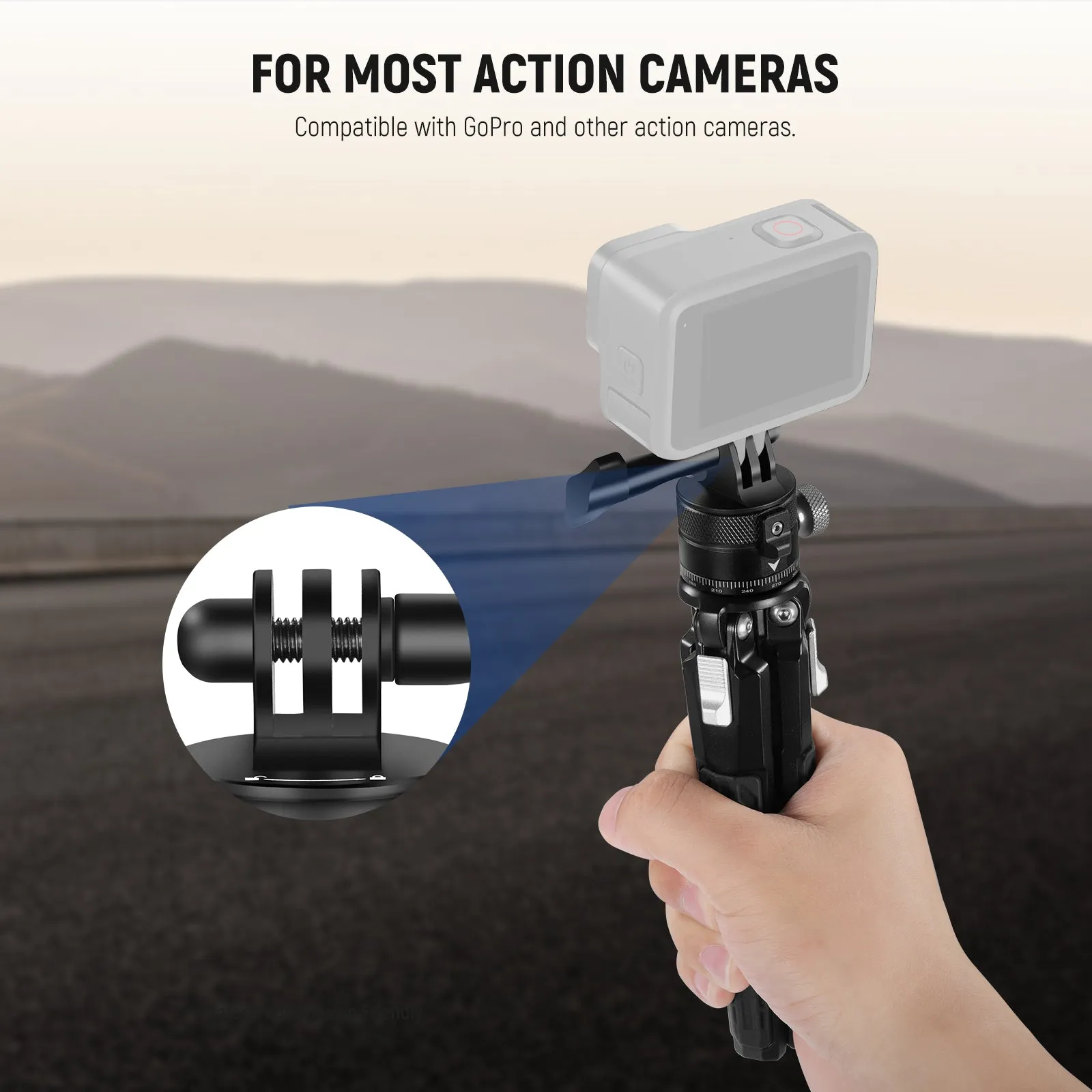 NEEWER FL-GP13 Quick Release Tripod Mount Adapter For Action Cameras