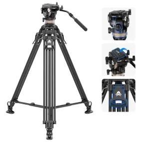 NEEWER LL45 78" Heavy Duty Camera Tripod with Damping Adjustable Fluid Head