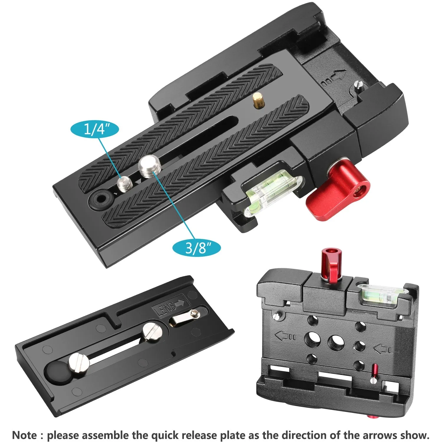 NEEWER Professional Aluminum Alloy Quick Shoe Plate Adapter