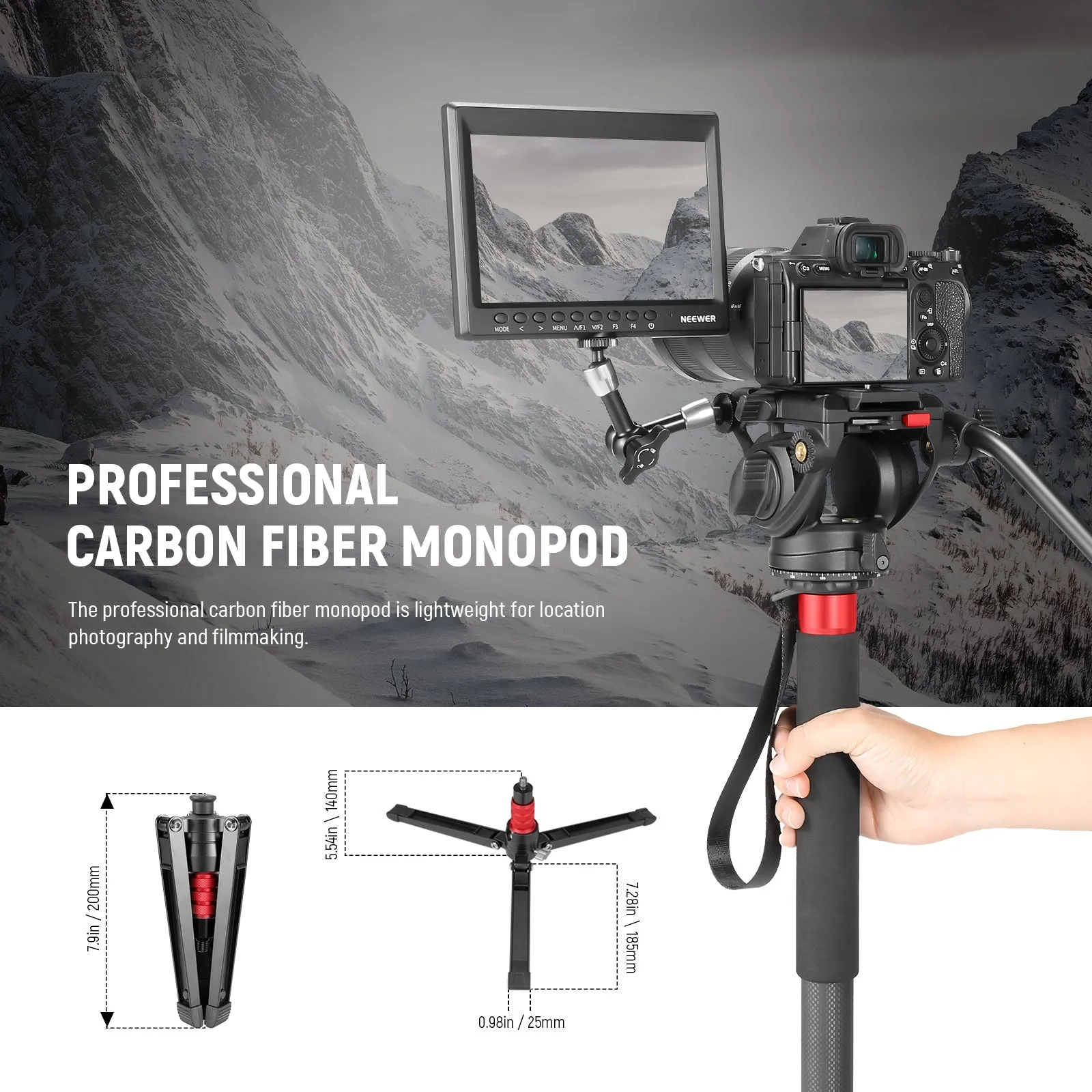 NEEWER TP71 71.6" Pro Camera Monopod