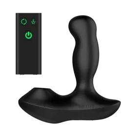 Nexus Silicone Black Rotating Prostate Massager with Air Suction and Remote