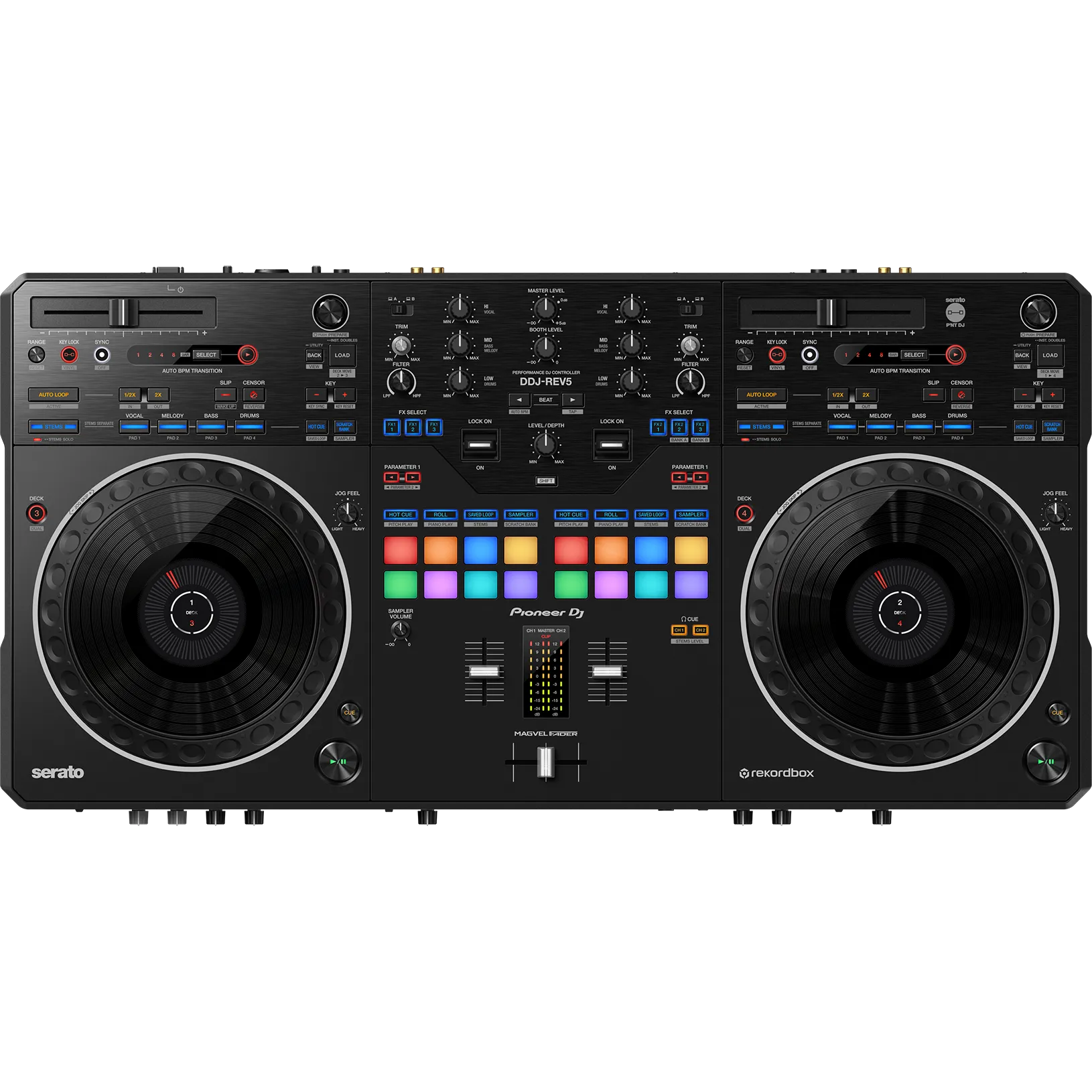 Pioneer DDJ-REV5 Scratch-Style 2-Channel Performance DJ Controller, Black