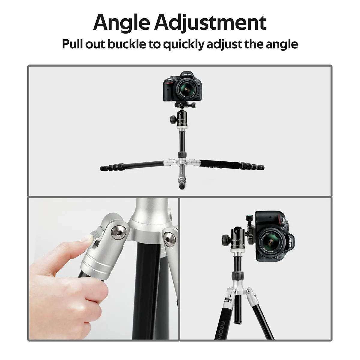 Premium Professional Anodized Aluminum Travel Tripod