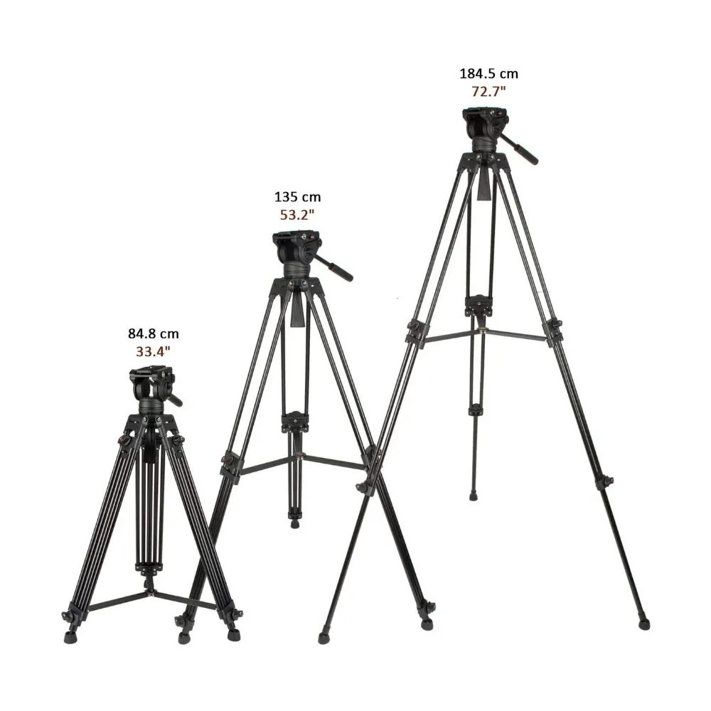 Professional Heavy Duty Height Adjustable Video Camera Tripod Gc193   Dp50