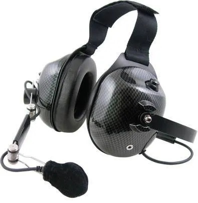 Pryme HDS-EMC43 Carbon Fiber Dual Earmuff Headset, Fits Motorola