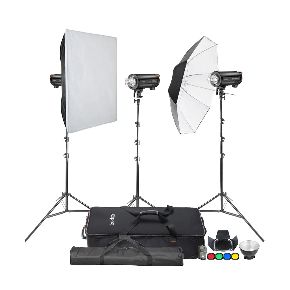 QT1200IIIM Trio of Studio Flash Kit