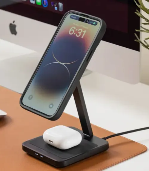 Quad Lock Dual Desktop Wireless Charger