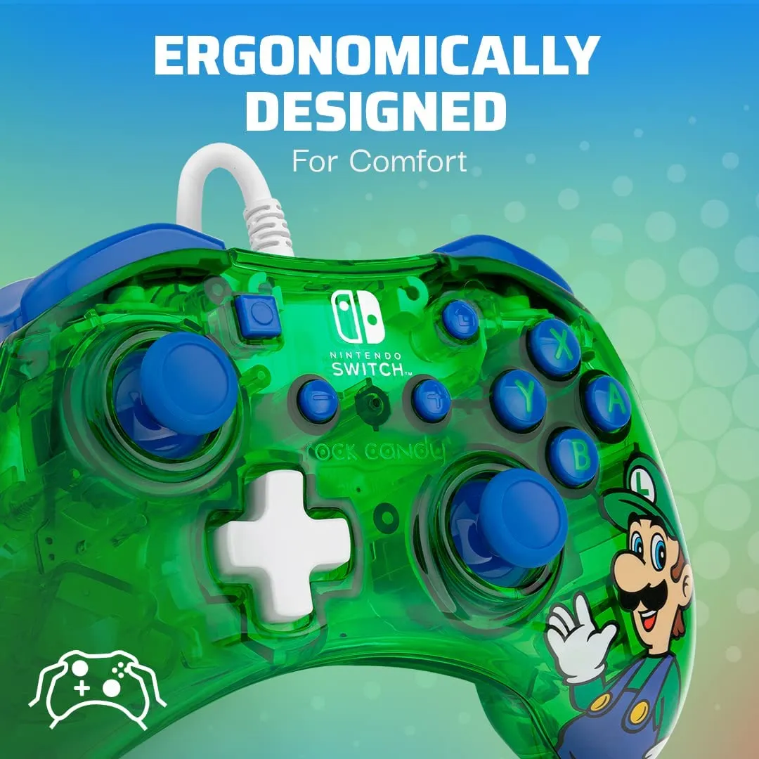 Rock Candy Nintendo Switch Wired Controller - Luigi