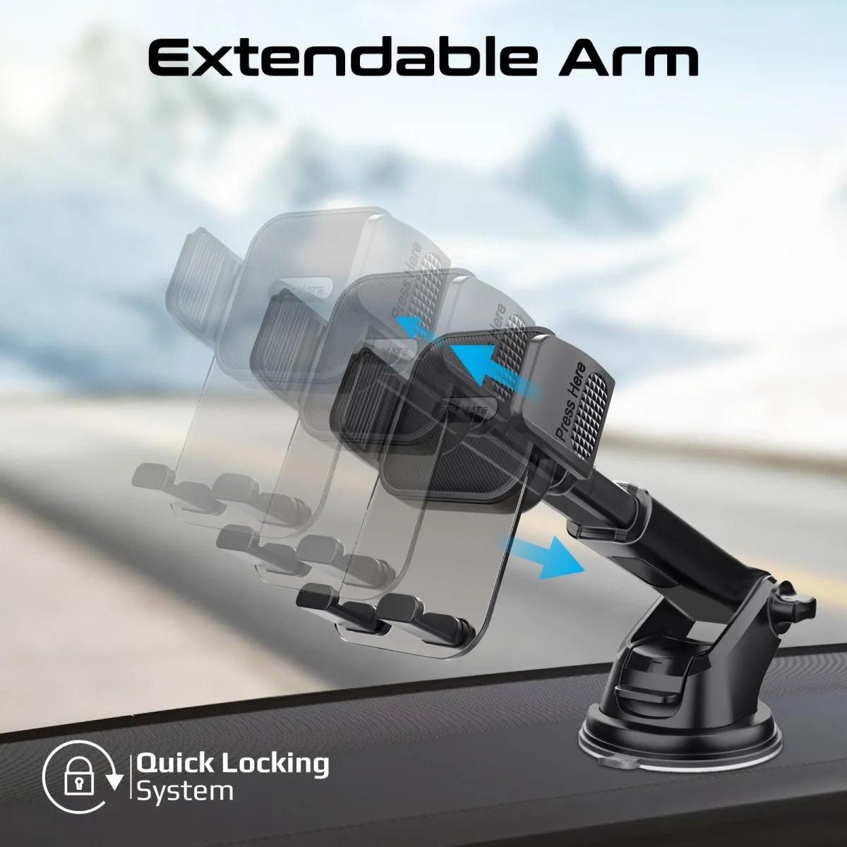 Secure Smartphone Holder Kit with Multiple Mounting Options