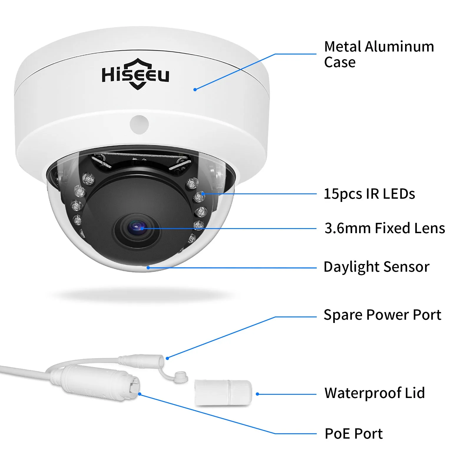 Security camera system 5Mp PoE IP with 4 Cameras