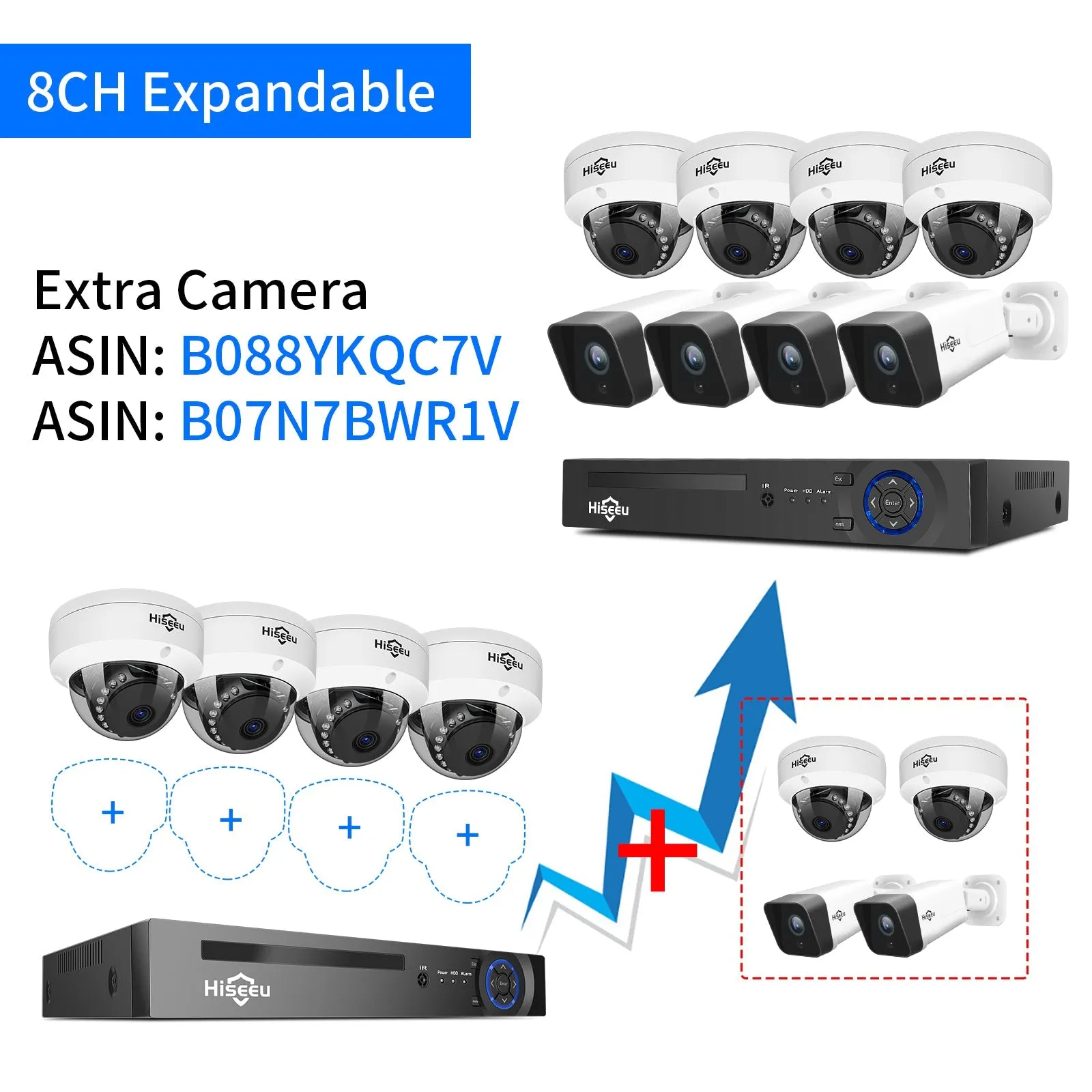 Security camera system 5Mp PoE IP with 4 Cameras