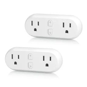 Smart 15A WiFi&Bluetooth Outlet Extender Dual Socket Plugs Compatible Function ETL 2-Pack BN-LINK