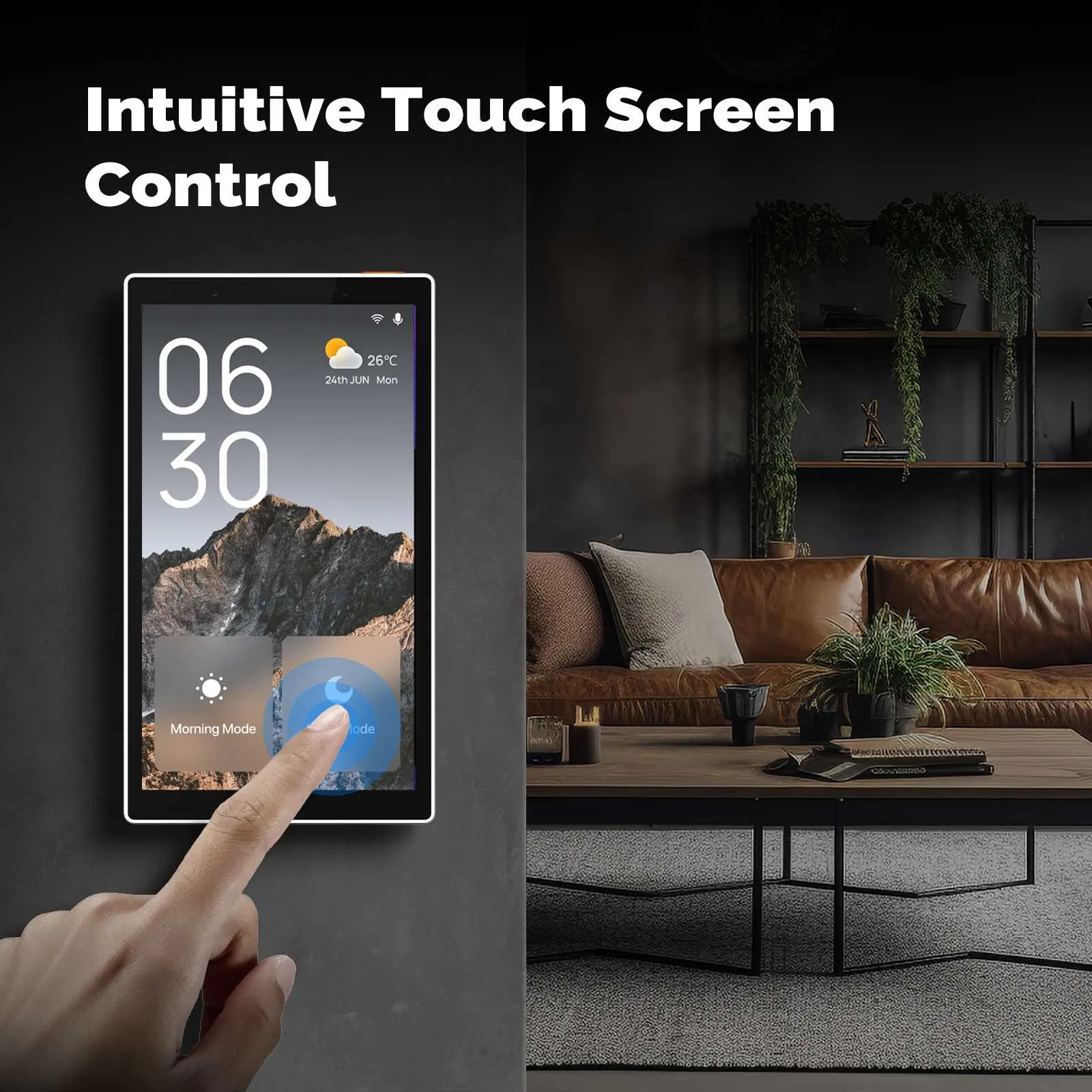 Smart Home 5-Inch Touchscreen Control In-wall Smart Panel with Alexa Built-in