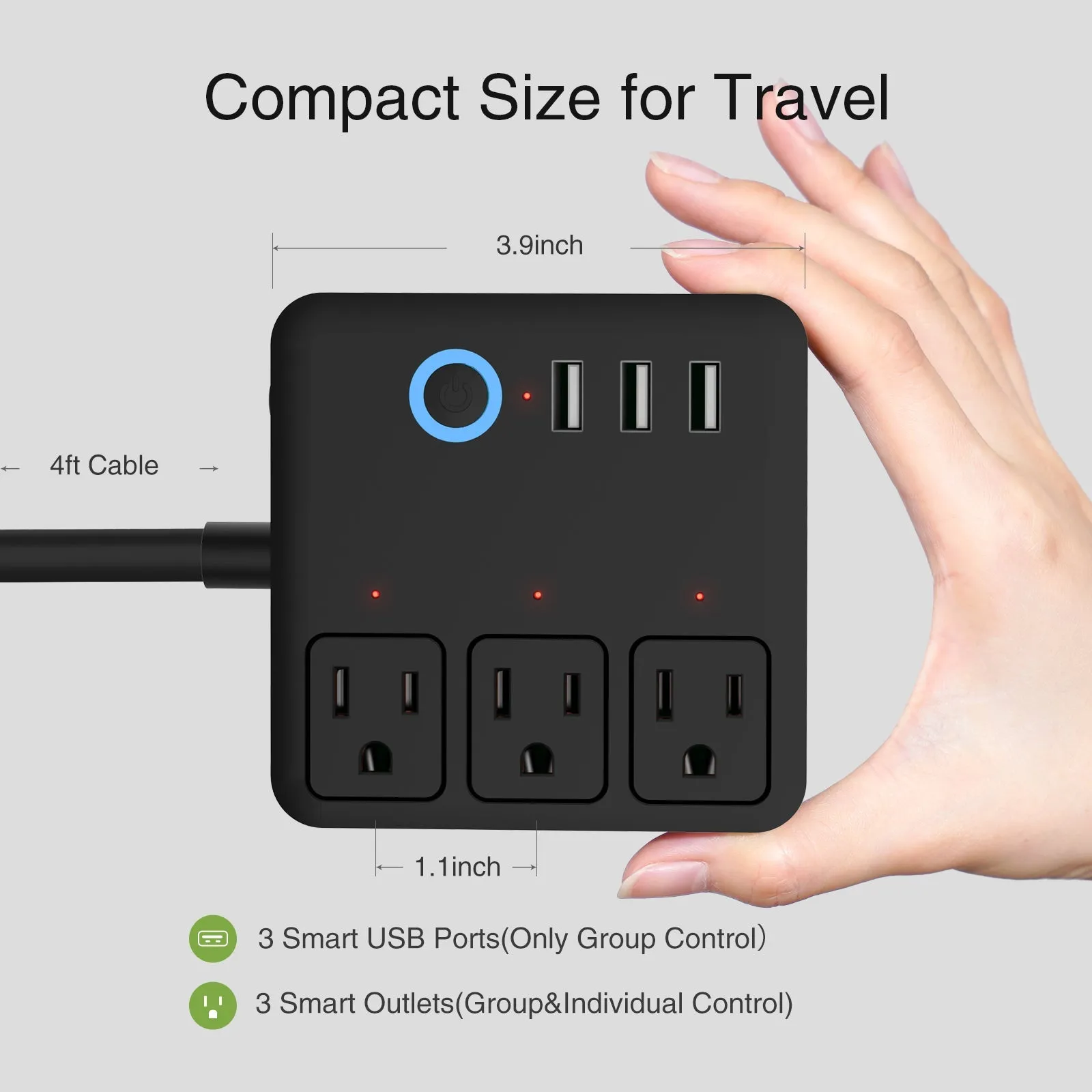 Smart Power Strip GHomeSmart® WP9