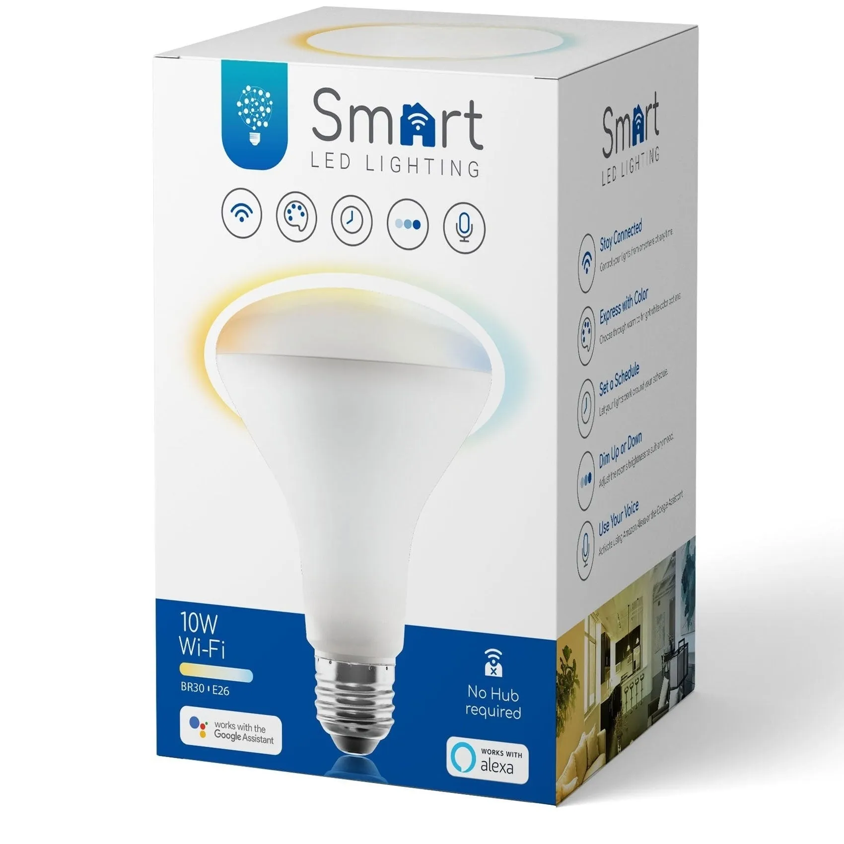 Smart Wifi BR30 E26 LED Indoor Flood Light Bulb