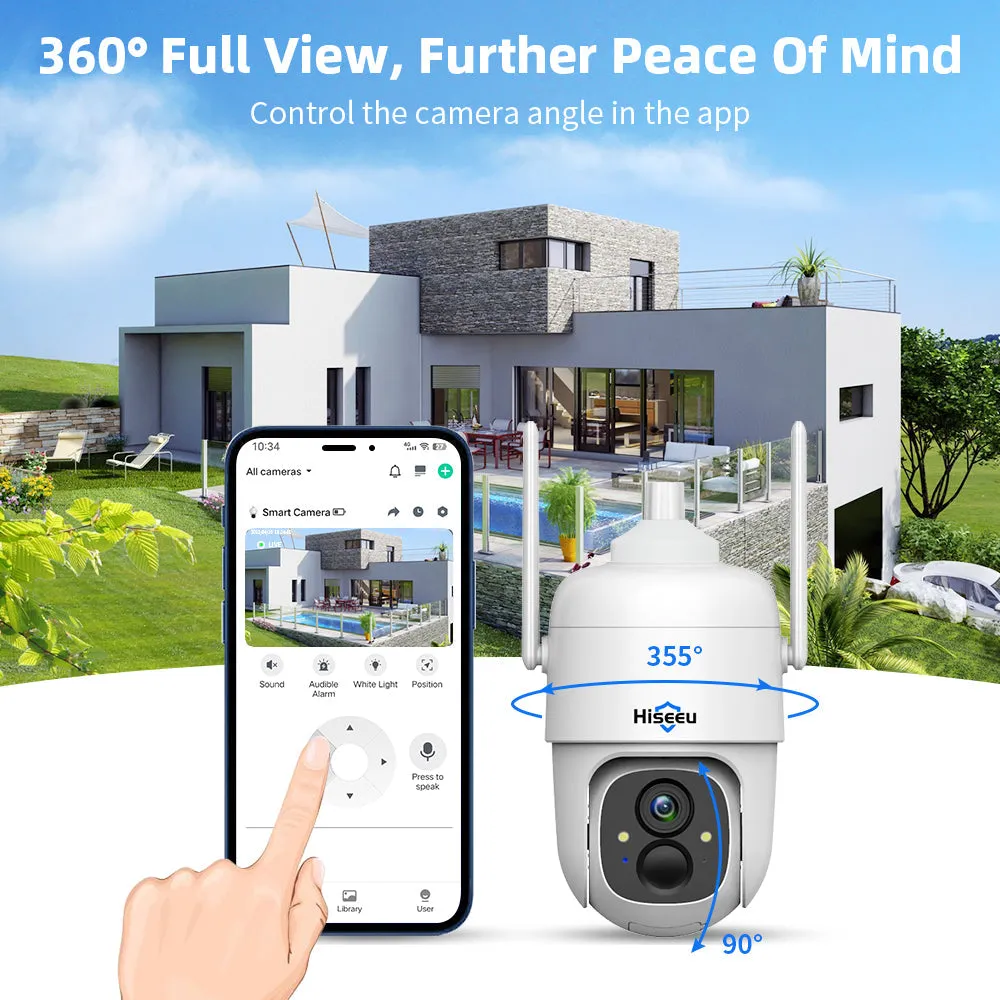 Solar power Security Camera 2MP PTZ WIFI 1080P