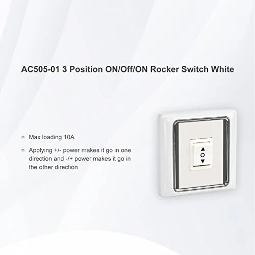 Sortfle AC505-01 3 Position Rocker Switch，Three-way Toggle Switch