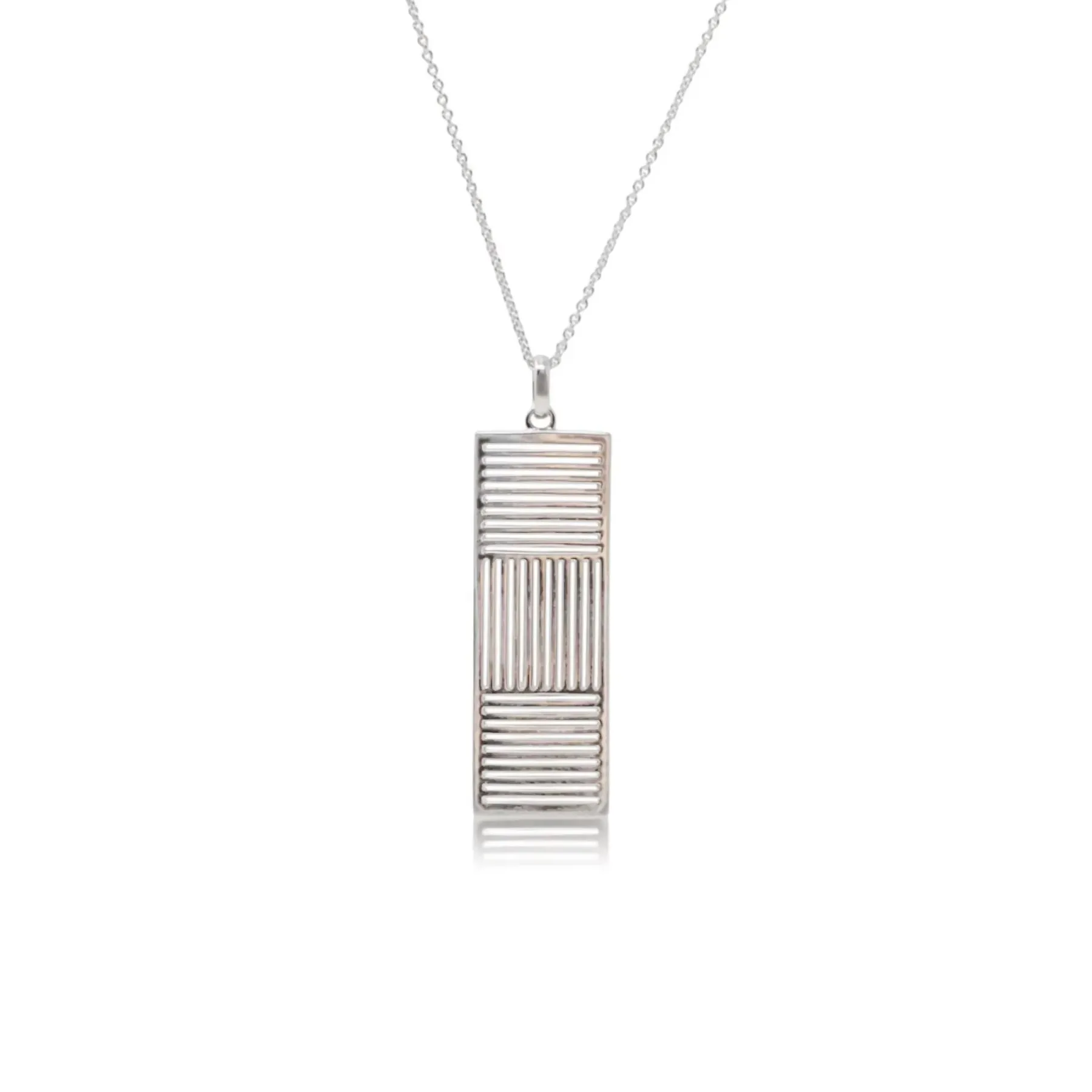 Sterling Silver Shutter Pendant