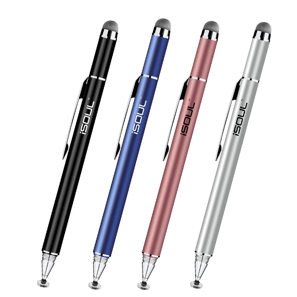 Stylus Touch Pen with Microfiber and Capacitive Transparent Precise Disc for iPad, iPhone, Samsung Galaxy, Note, 11 Pro Max 12 Mini