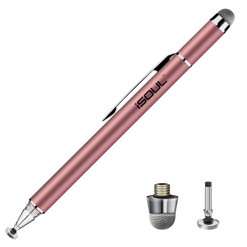 Stylus Touch Pen with Microfiber and Capacitive Transparent Precise Disc for iPad, iPhone, Samsung Galaxy, Note, 11 Pro Max 12 Mini