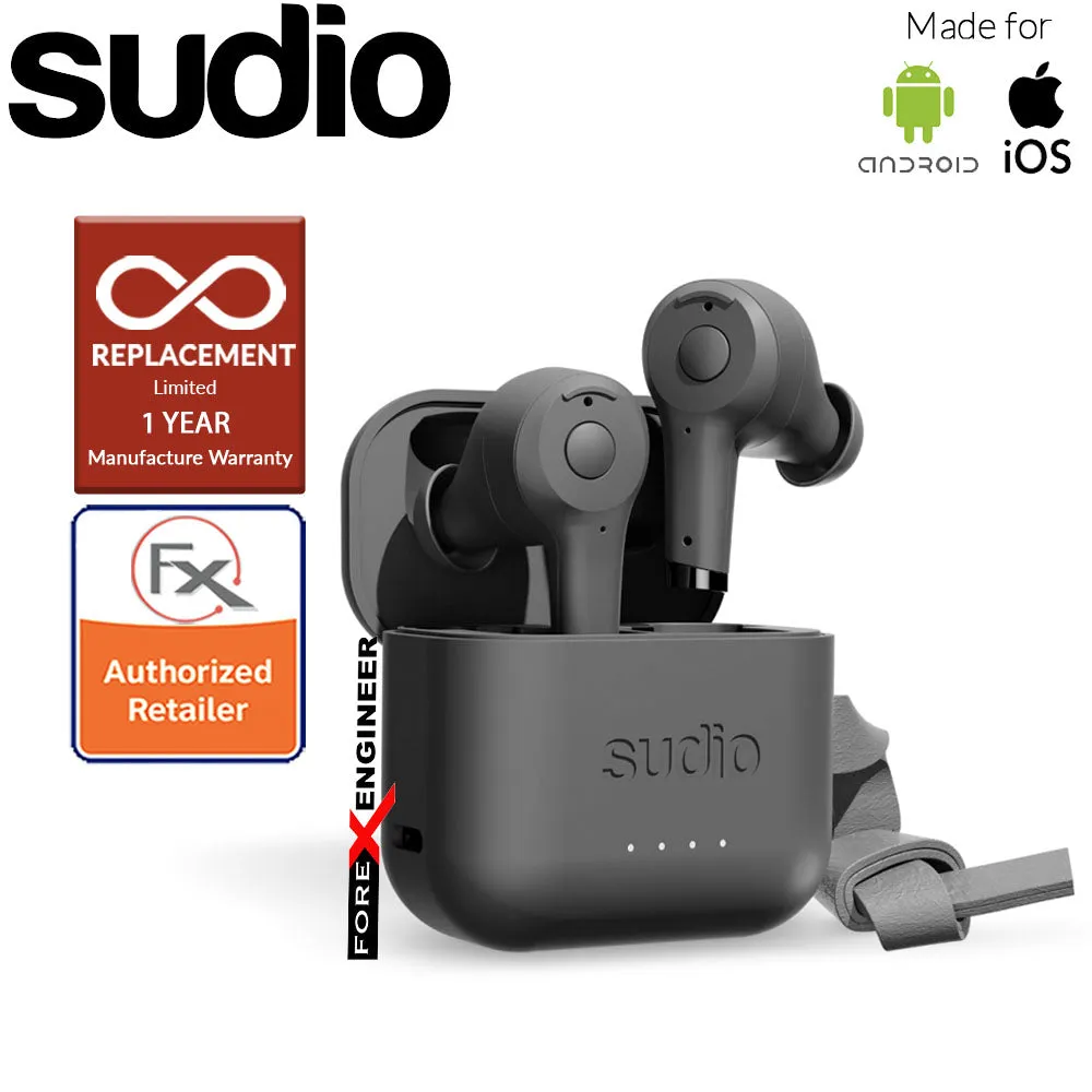 Sudio ETT Wireless Earbuds with  Environmental Noise-Canceling Microphones ( Black ) ( Barcode : 7350071382400 )