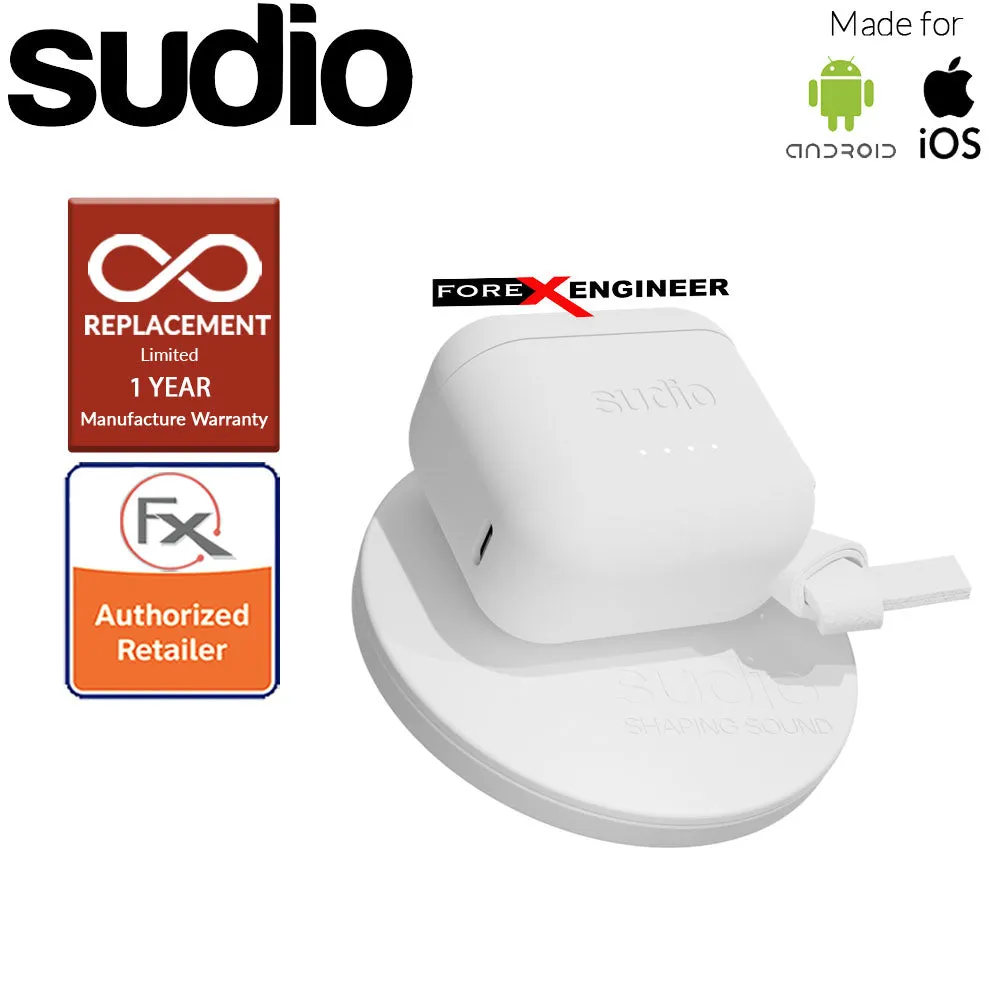 Sudio ETT Wireless Earbuds with  Environmental Noise-Canceling Microphones ( White )