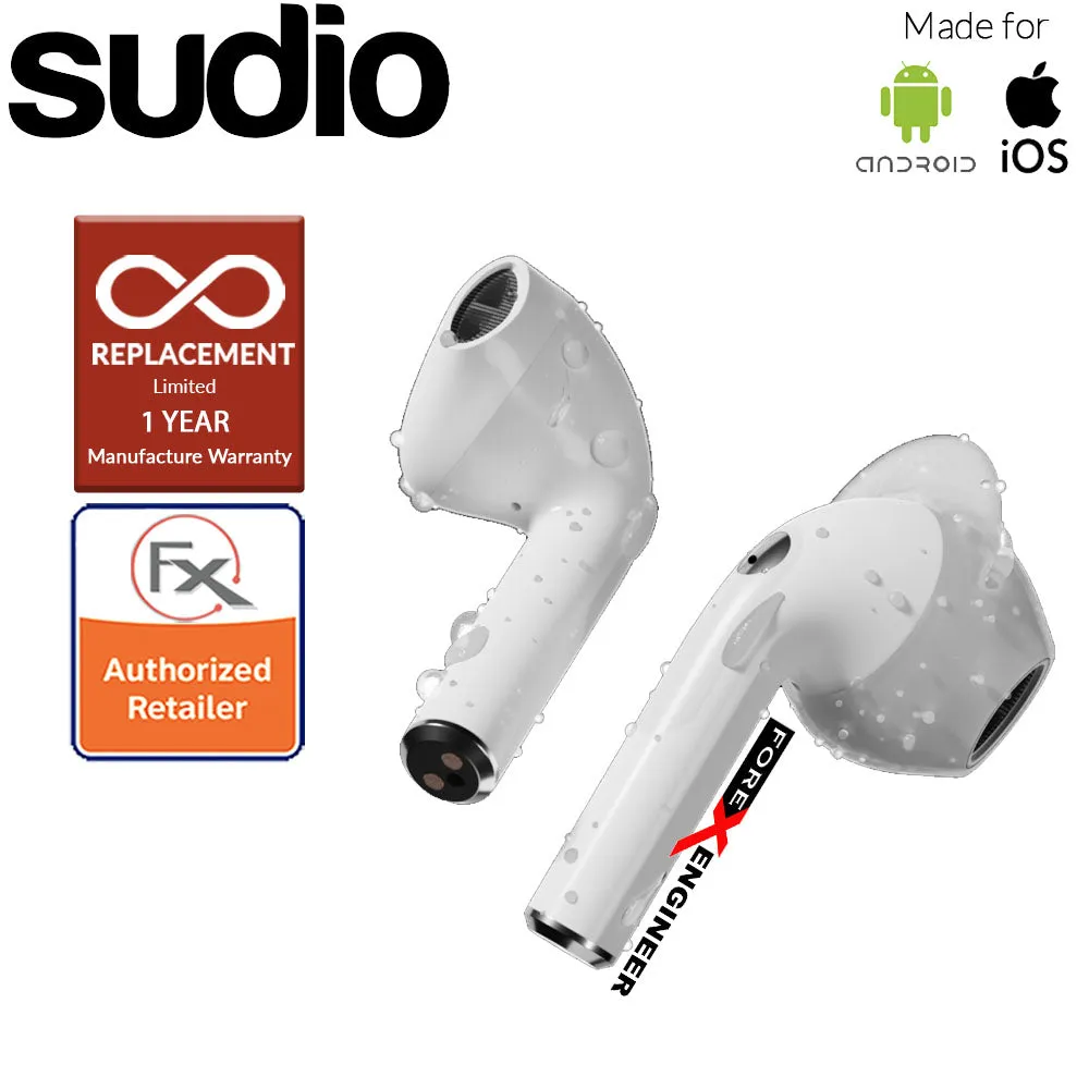 Sudio Nio Wireless Earbuds with  Environmental Noise-Canceling Microphones ( White ) ( Barcode : 7350071386354 )