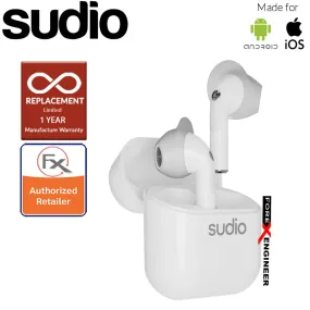 Sudio Nio Wireless Earbuds with  Environmental Noise-Canceling Microphones ( White ) ( Barcode : 7350071386354 )