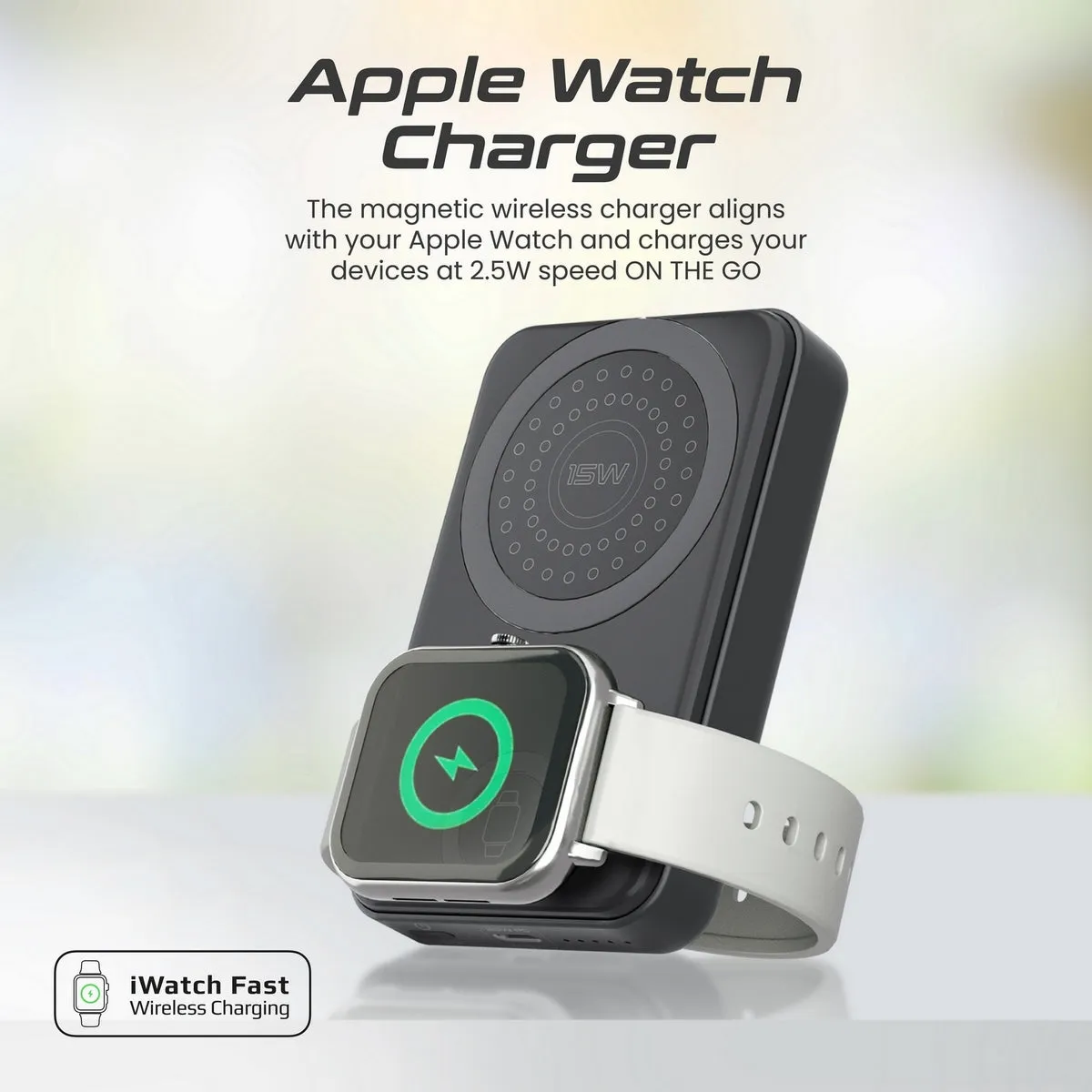 SuperCharge MagSafe Compatible & Apple Watch Wireless Charging Power Bank