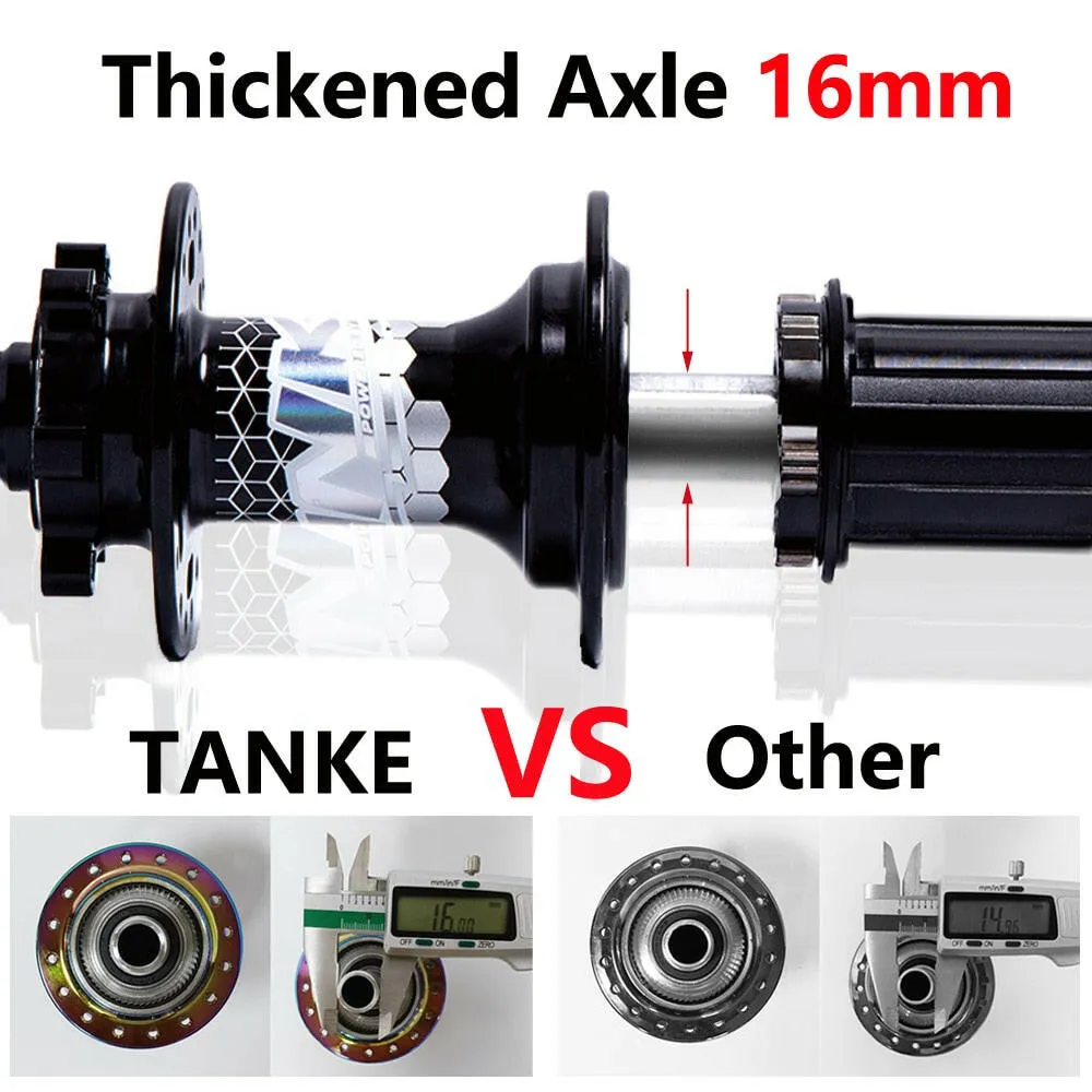 TANKE MTB Bike Hub BOOST 148 Bicycle Hubs 120 Click 6 Claws Bearing 32H 28H HG XD MS Disc Brake Micro Spline 8 9 10 11 12 Speed