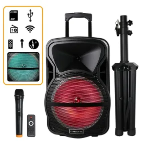 Trexonic Combination 12 Inch Bluetooth Portable Speaker and Tripod