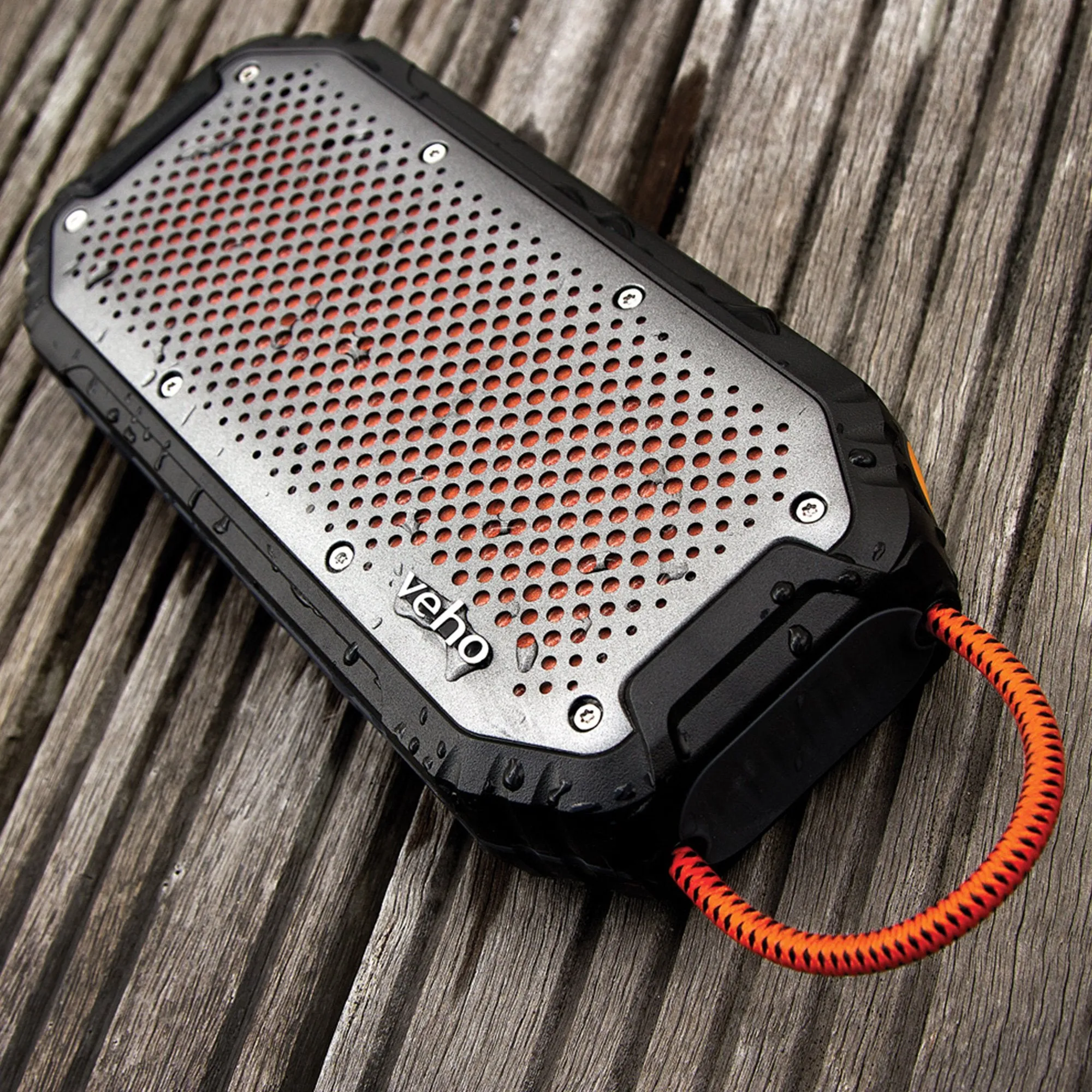 Veho MX-1 Water Resistant Rugged Bluetooth wireless Speaker with built-in power bank