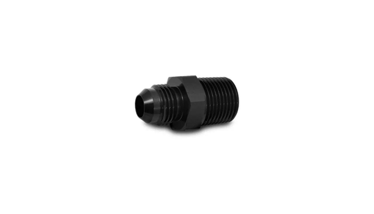 Vibrant AN Flare to Male NPT Straight Adapter Fitting; Size: -4AN x 3/8" NPT - 10213