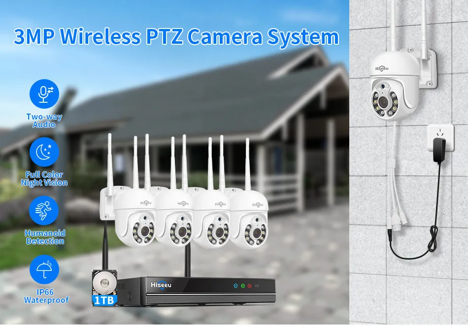 Wireless CCTV Camera System with Night Vision