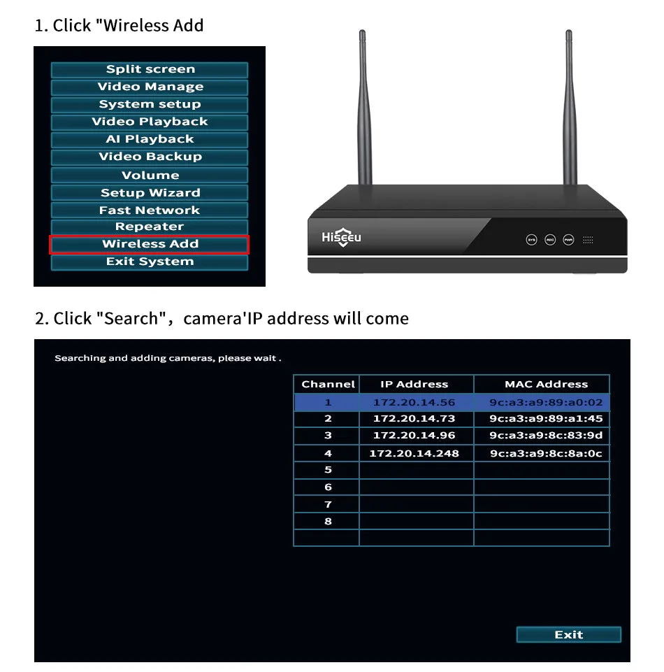 Wireless CCTV Camera System with Night Vision