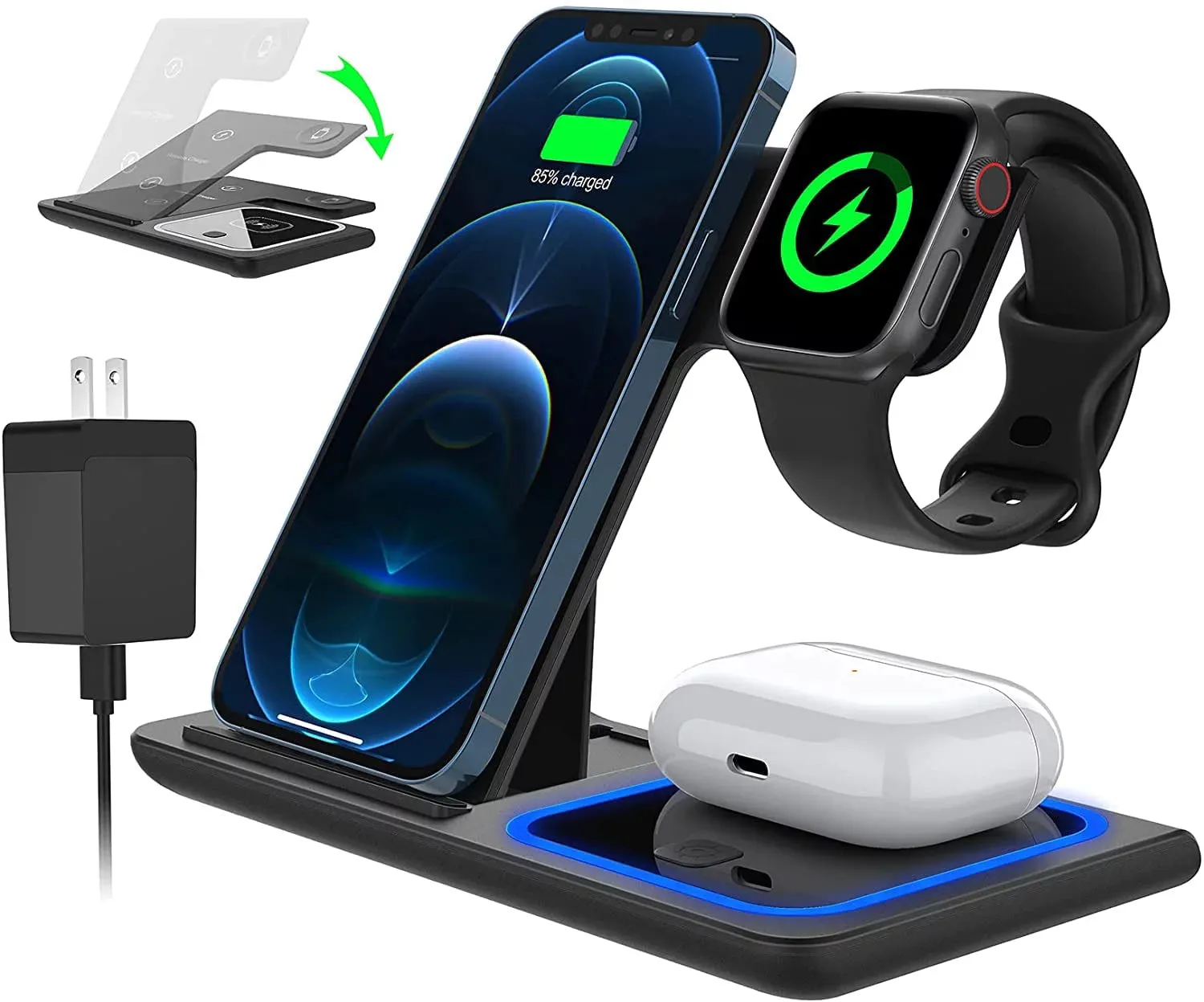 Wireless Charger, 18W Fast Iphone Charging Station for Iphone