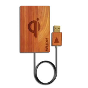 Wooden Credit Card Qi Wireless Fast Charger