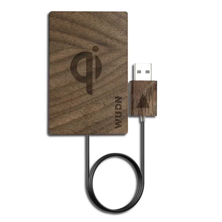 Wooden Credit Card Qi Wireless Fast Charger